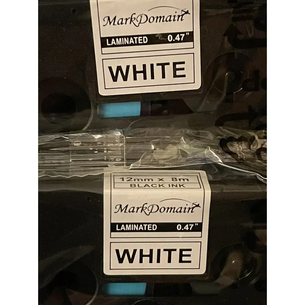 Sealed！MarkDomain Label Maker Tape Replacement for Brother TZe-231 Tape 12mm